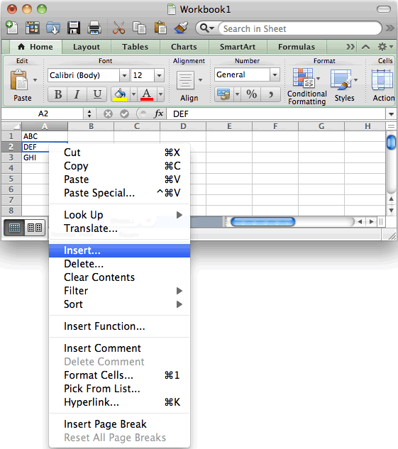 page break view in excel for mac 2011
