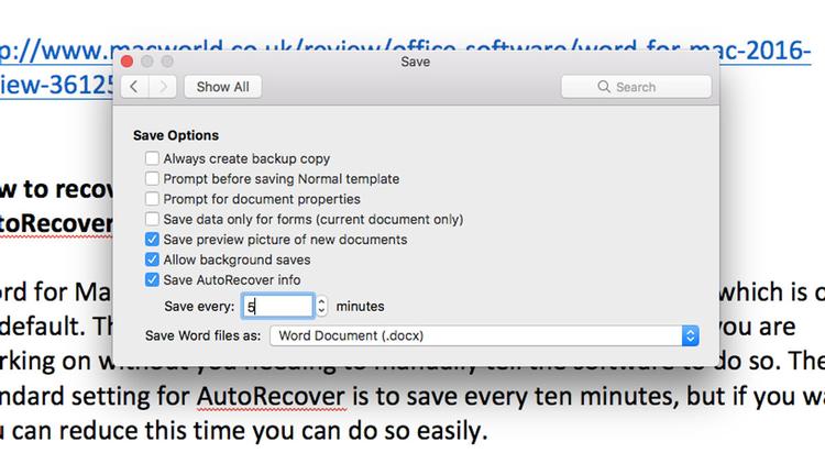 restore microsoft word default settings for mac
